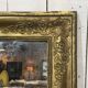 19th-century mirror in gilded wood and plaster.