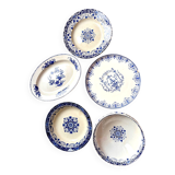 5 large serving plates, French production