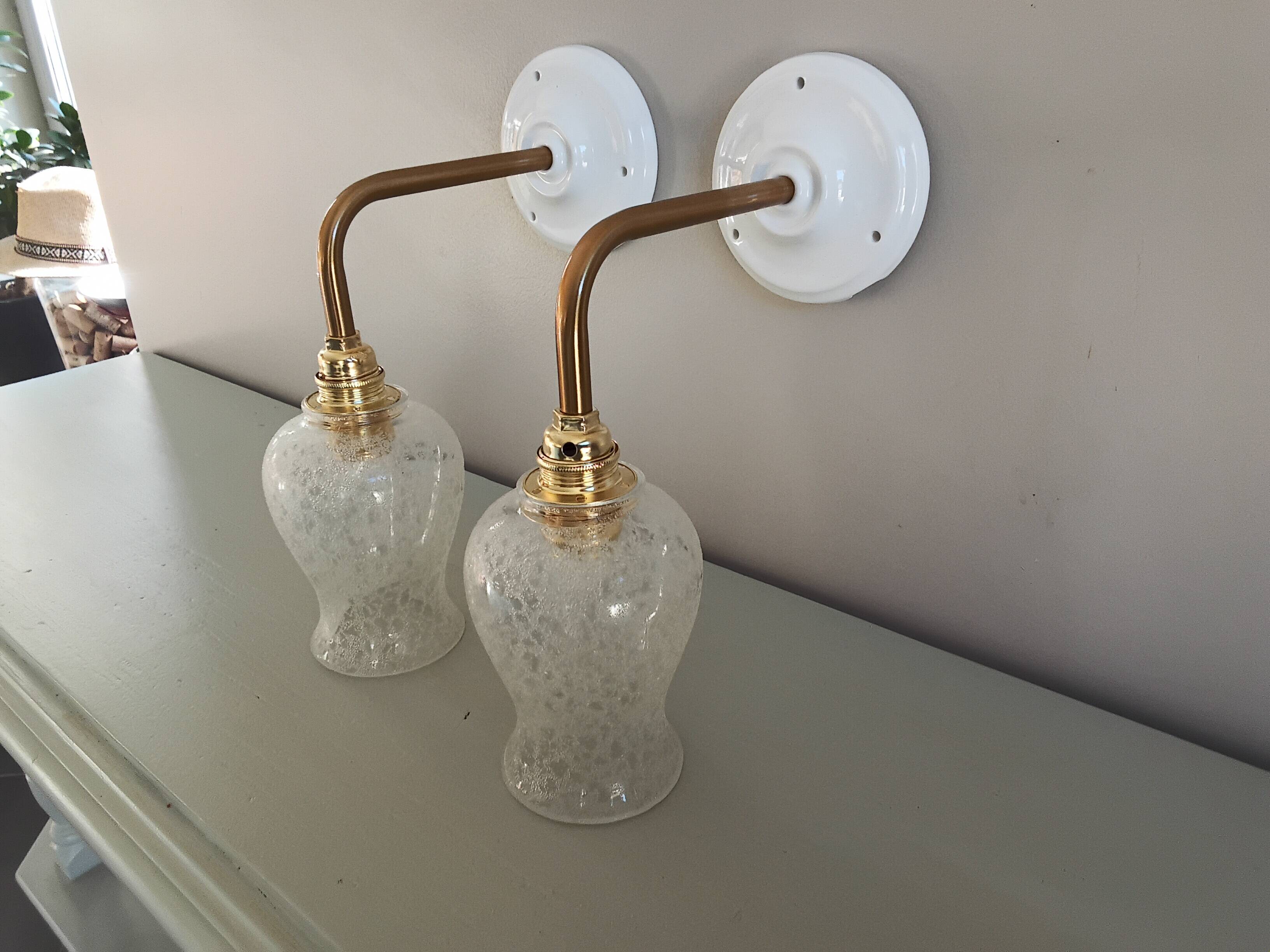 Set of two vintage wall sconces.