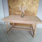 Table extensible en chêne massif rénové