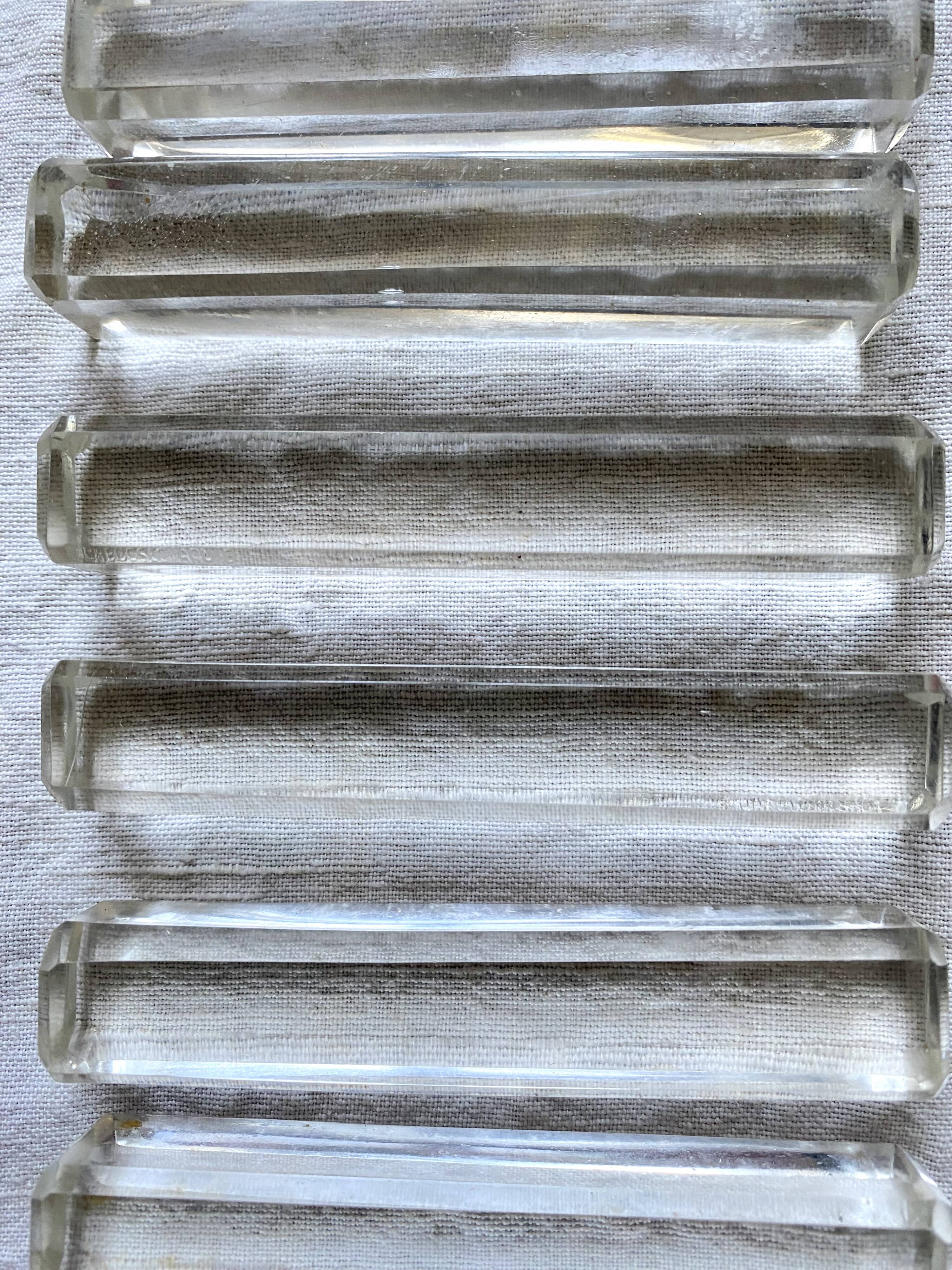 Antique glass knife holders