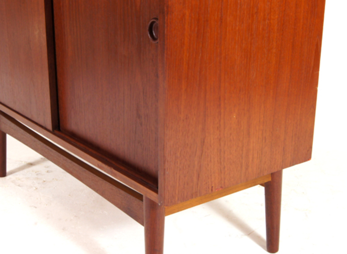 Vintage Danish retro office desk in 60s teak