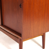 Vintage Danish retro office desk in 60s teak