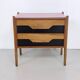 Walnut Nightstand attr. to Ico Parisi with a Pink Top and Black Drawers