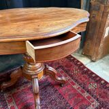 Antique wooden table – Napoleon III / Victorian style – With drawers