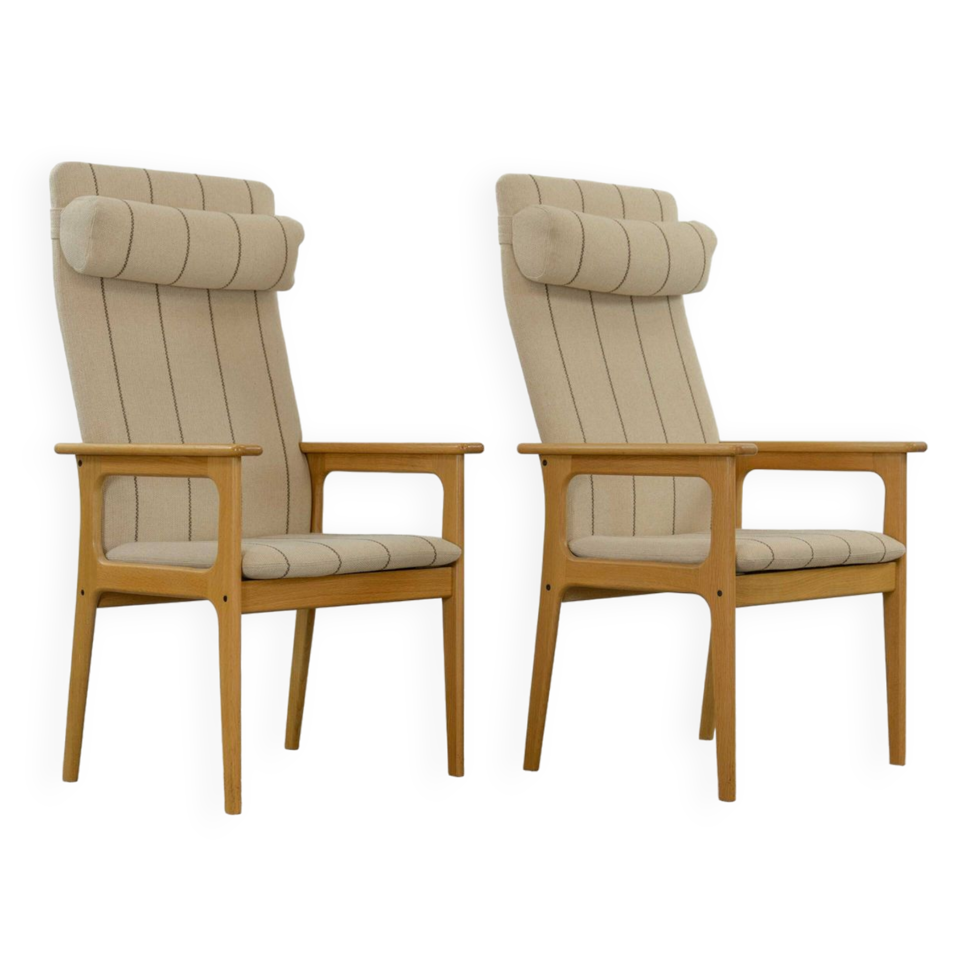 Pair of danish highback chairs by domus danica