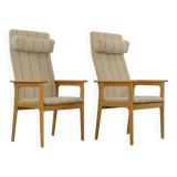 Pair of danish highback chairs by domus danica