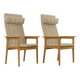 Pair of danish highback chairs by domus danica