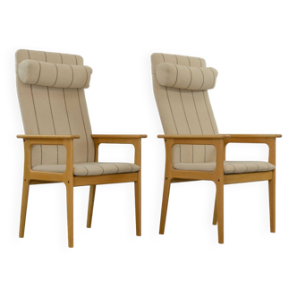 Pair of danish highback chairs by domus danica
