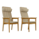 Pair of danish highback chairs by domus danica