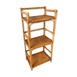 Vintage wicker and rattan shelf