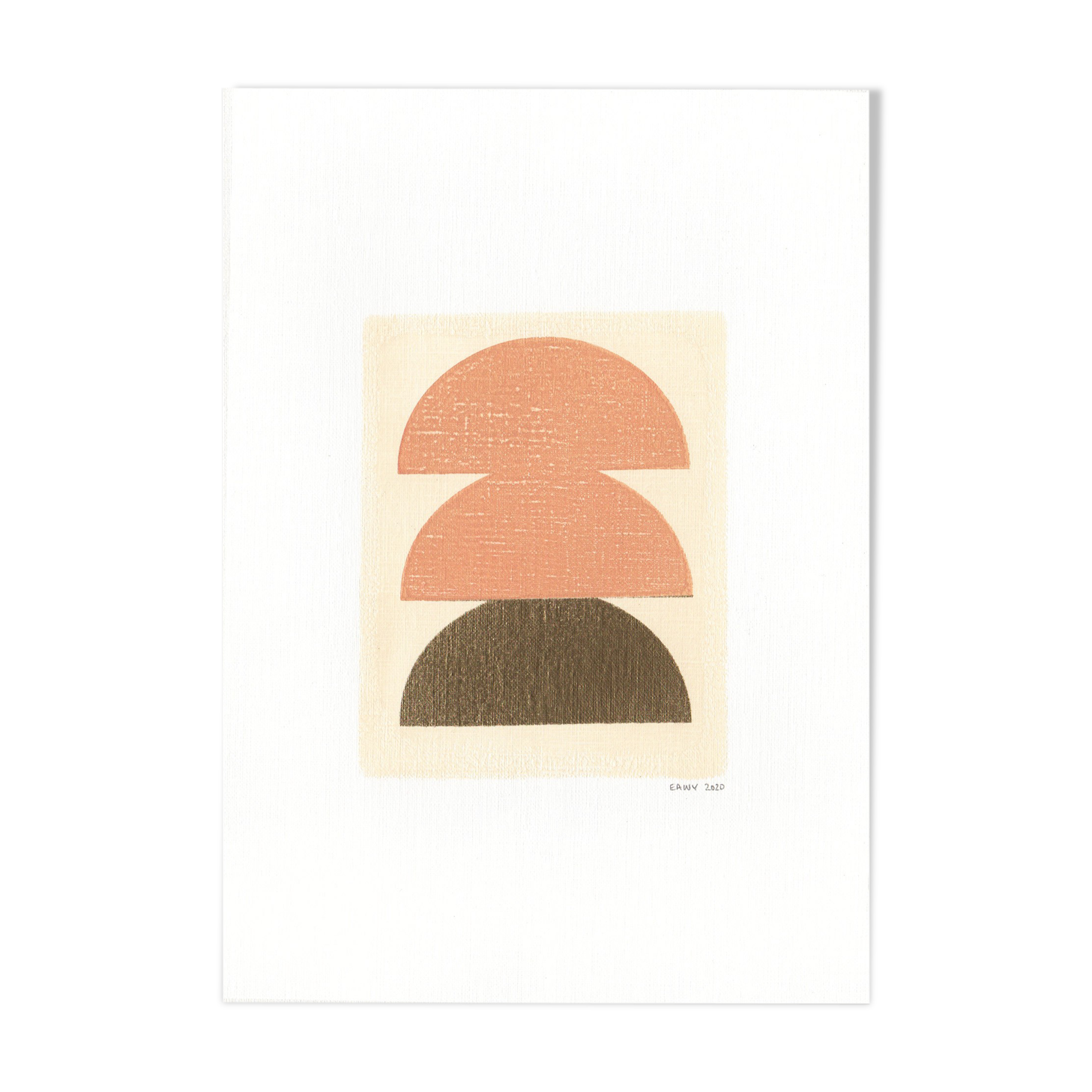 Painting on paper, dated and signed without frame