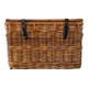 Wicker, rattan & leather travel trunk