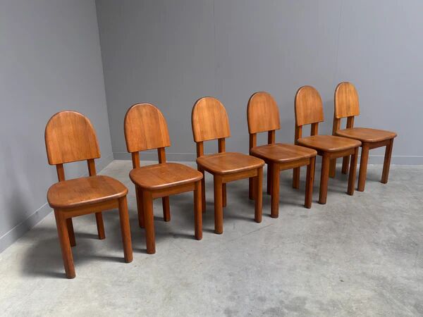 Vintage oak dining chairs by Wasa, 1990s