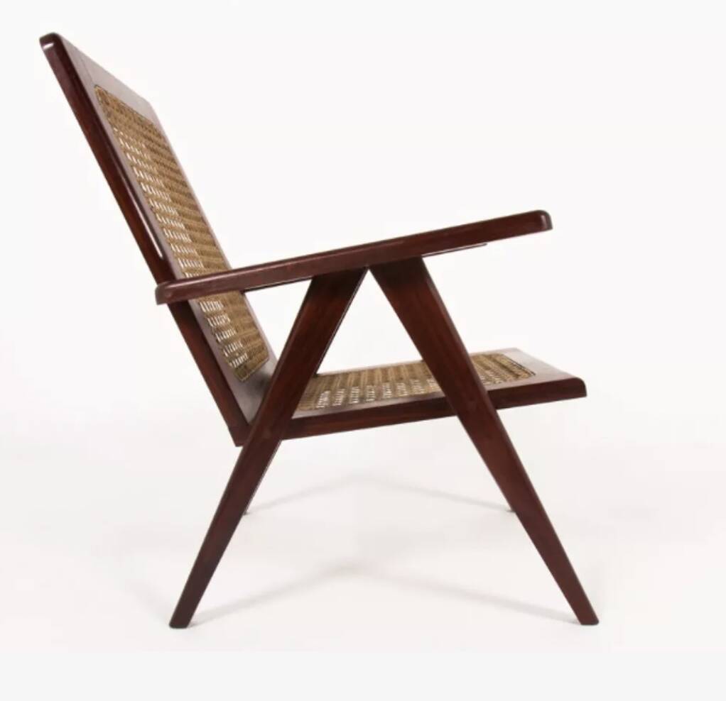 Paire de fauteuils en acajou et cannage 1950