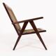 Paire de fauteuils en acajou et cannage 1950