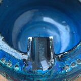 Vintage Italian Ashtray Rimini Blue in Ceramic by Aldo Londi for Bitossi