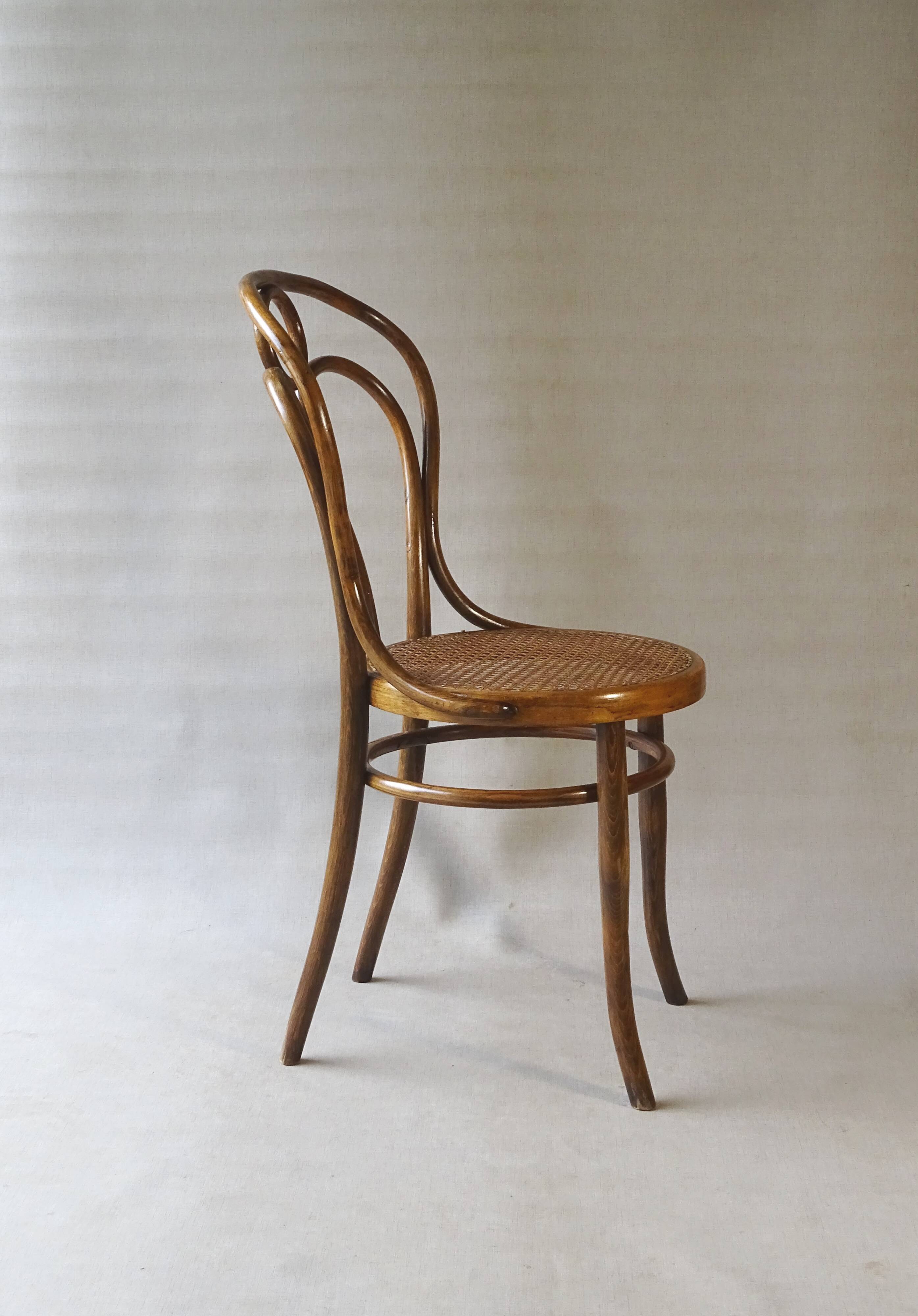 Engelstuhl cane bistro chair by Hofmann Austria