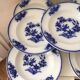 Set of 7 soup plates, Grand Bouquet Boch-Frères Keramis, 19th century