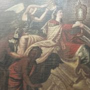 Huile sur toile, encadrement en bois doré, XVIII siècle
