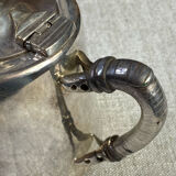 Silver-plated metal teapot, France, Art Deco