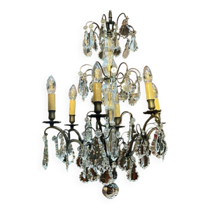 Lustre 6 feux en bronze - travail