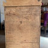 2-door chest of drawers in solid wood with pediment