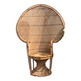 Fauteuil Emmanuelle rotin vintage
