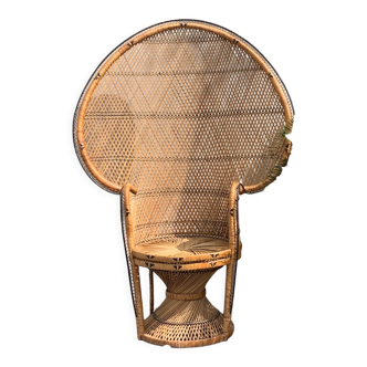 Armchair Emmanuelle vintage rattan