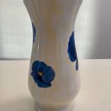 Lunéville earthenware vase from the "Blue Anemone" collection.