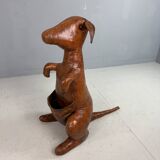 Dimitri Omersa leather magazine pouch kangaroo, Almazán, Spain, 1970 (Stamped)