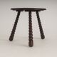 French oak tripod side table attributed to Charles Dudouyt