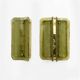 Pair of Curved, Ribbed Murano Glass and Brass Wall Sconces