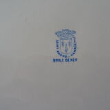 Large old dish FAIENCE 468112 Saint Amand Hamage FLLEUR blue snowball