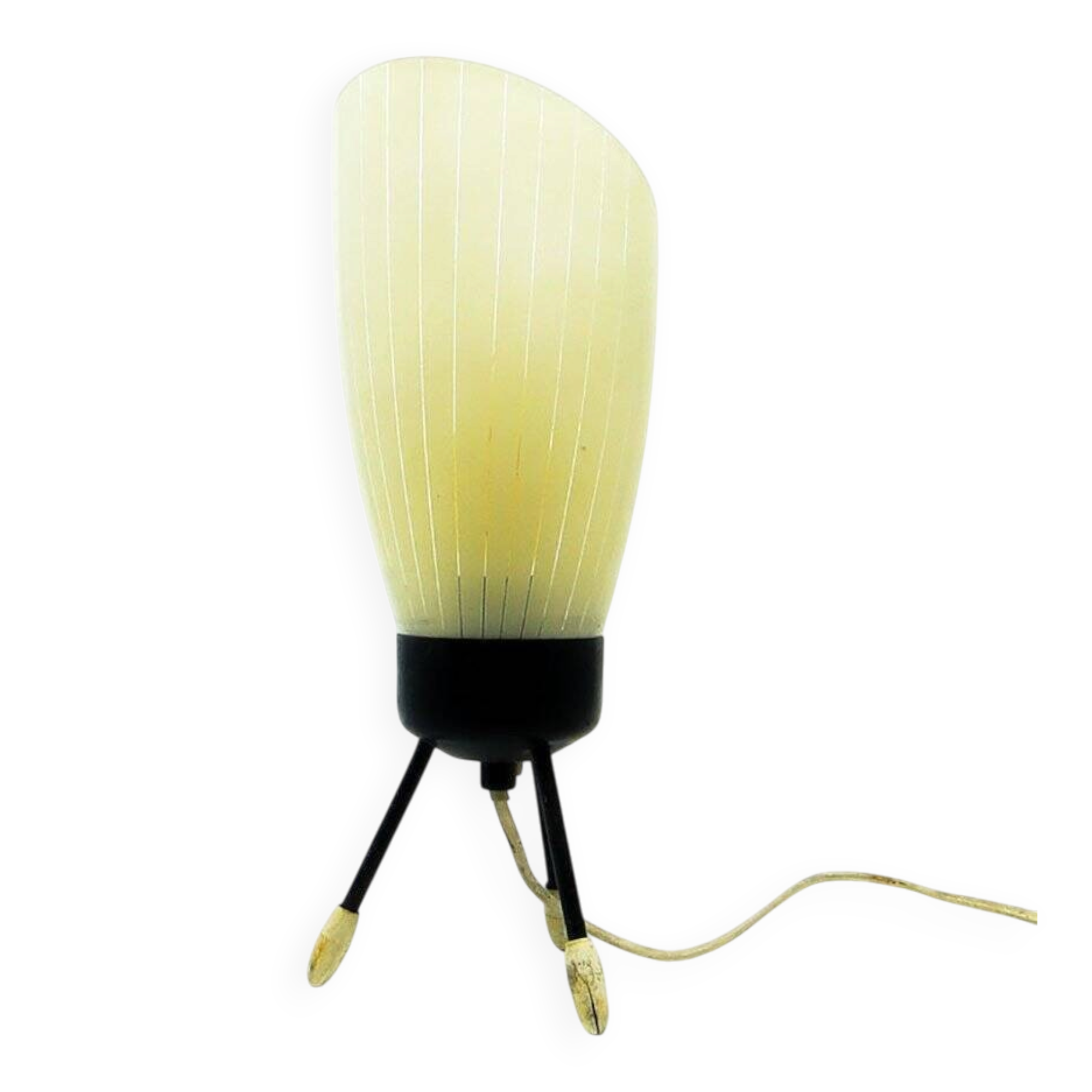 Pop art glass bedside lamp, Poland, 1960s