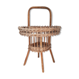 Bar portable en osier rotin des années 60'