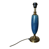 Blue and bronze crackle ceramic lamp