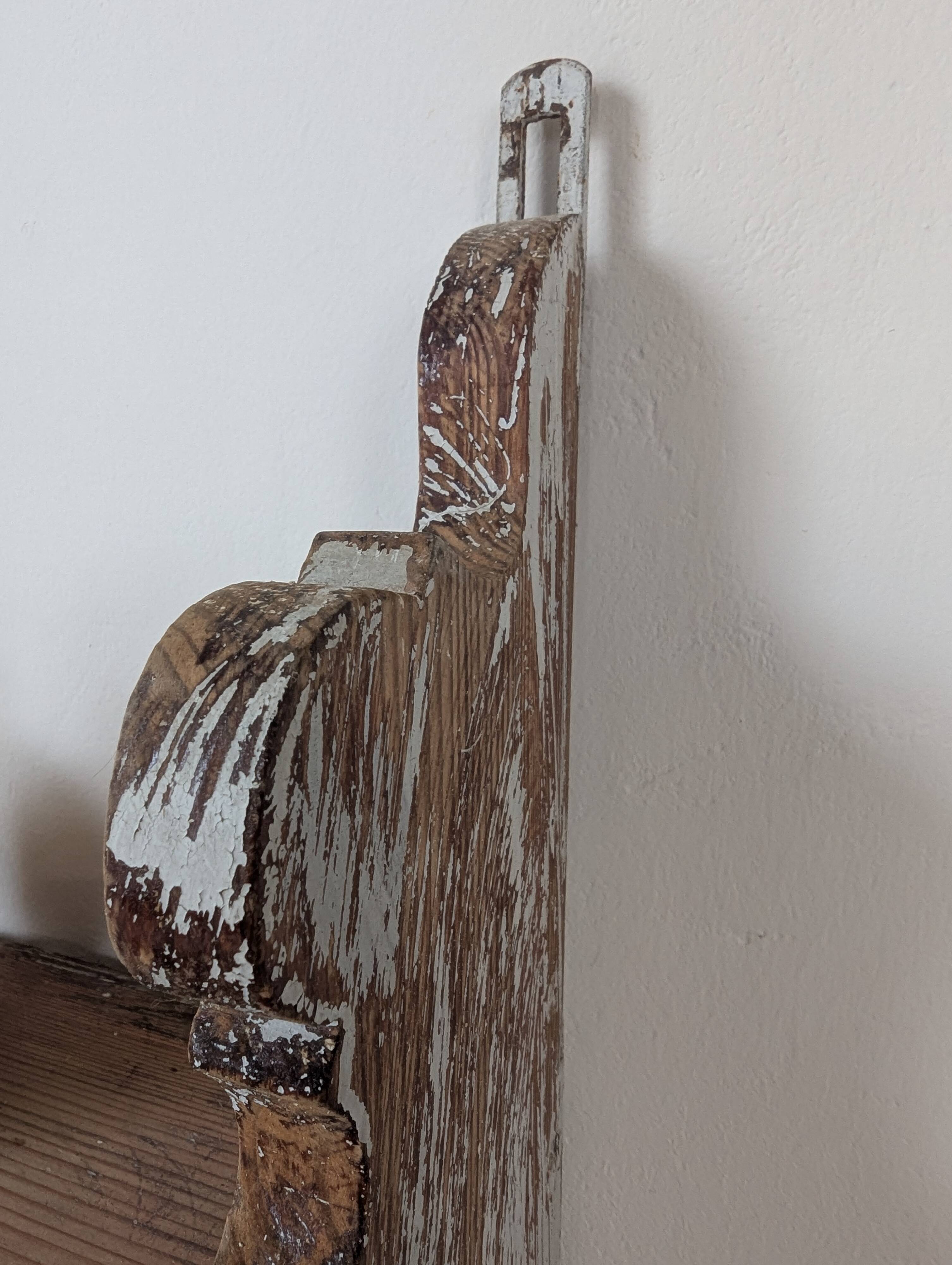 Large antique fir shelf