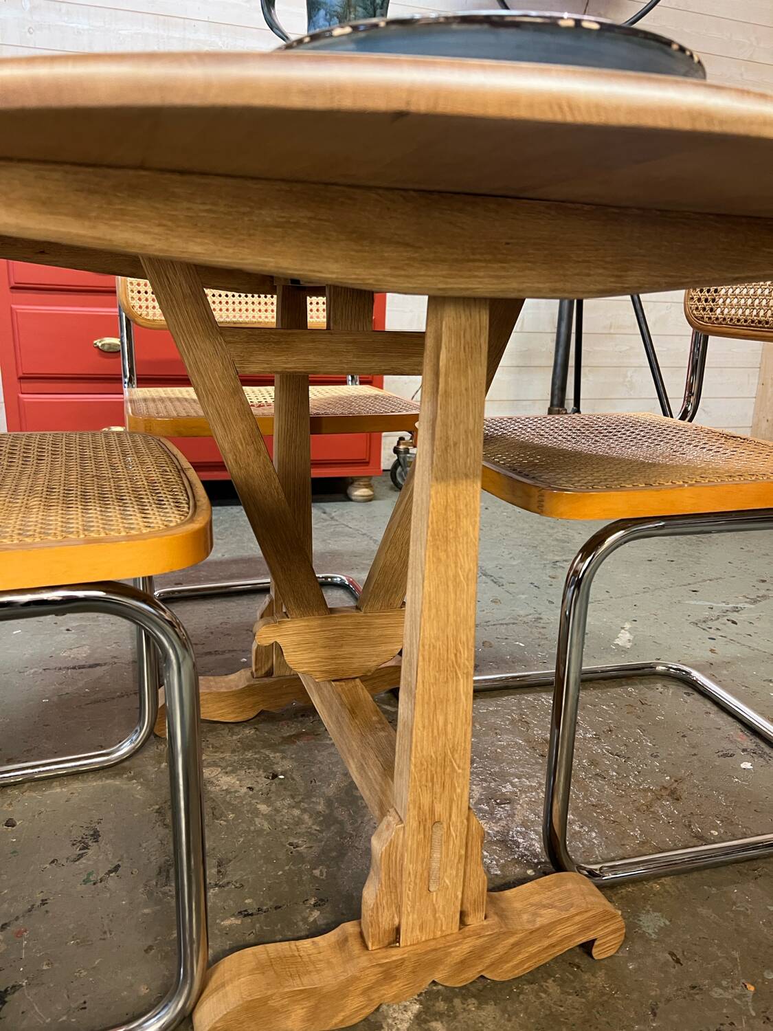 Table de vigneron en chêne
