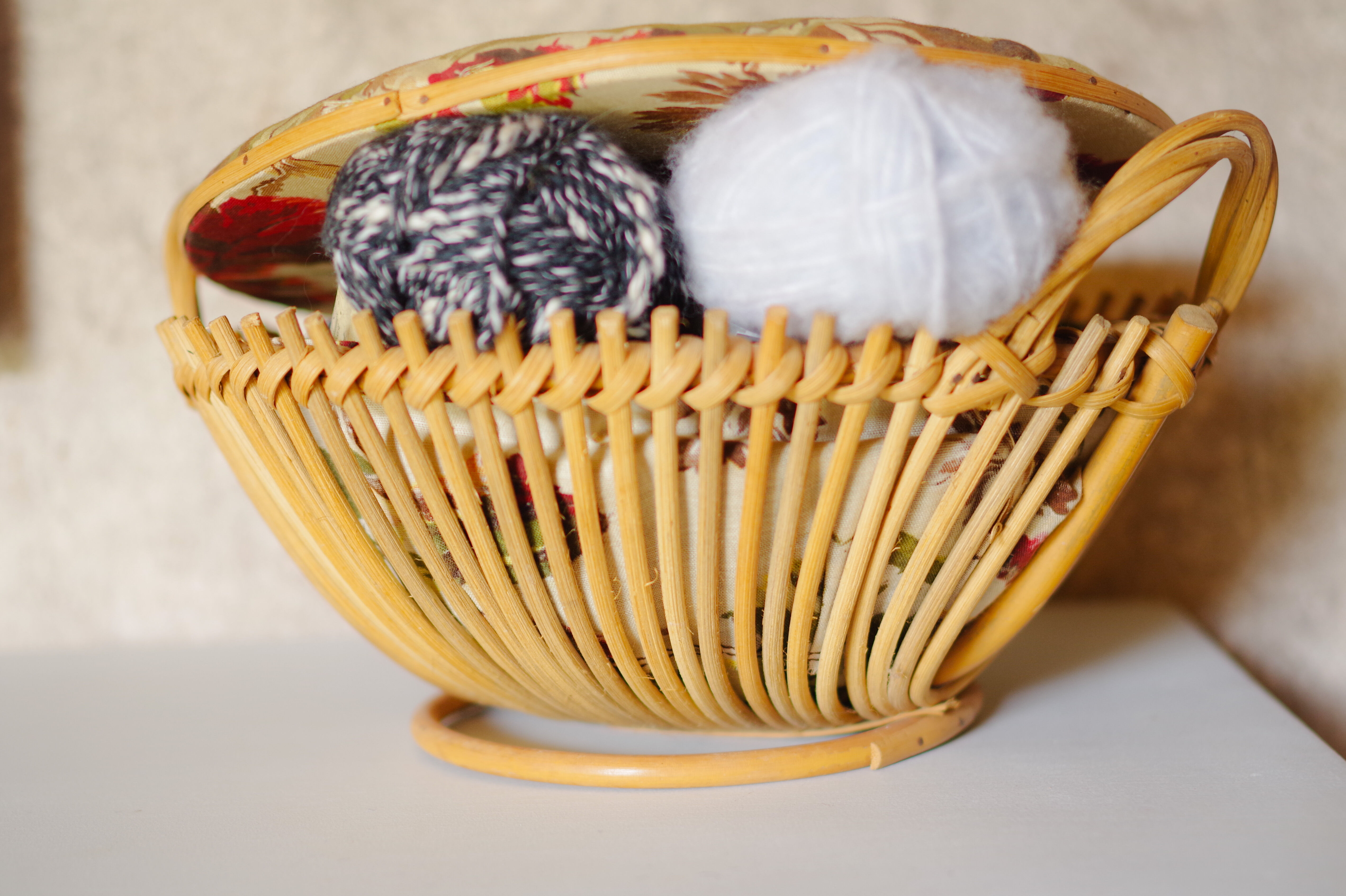 Sewing box or rattan suitcase