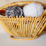 Sewing box or rattan suitcase
