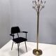 Brass and Glass Revolving Coat Rack, Italy