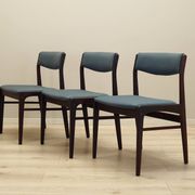 Set of three rosewood chairs, Danish design, 1970s, production: Denmark