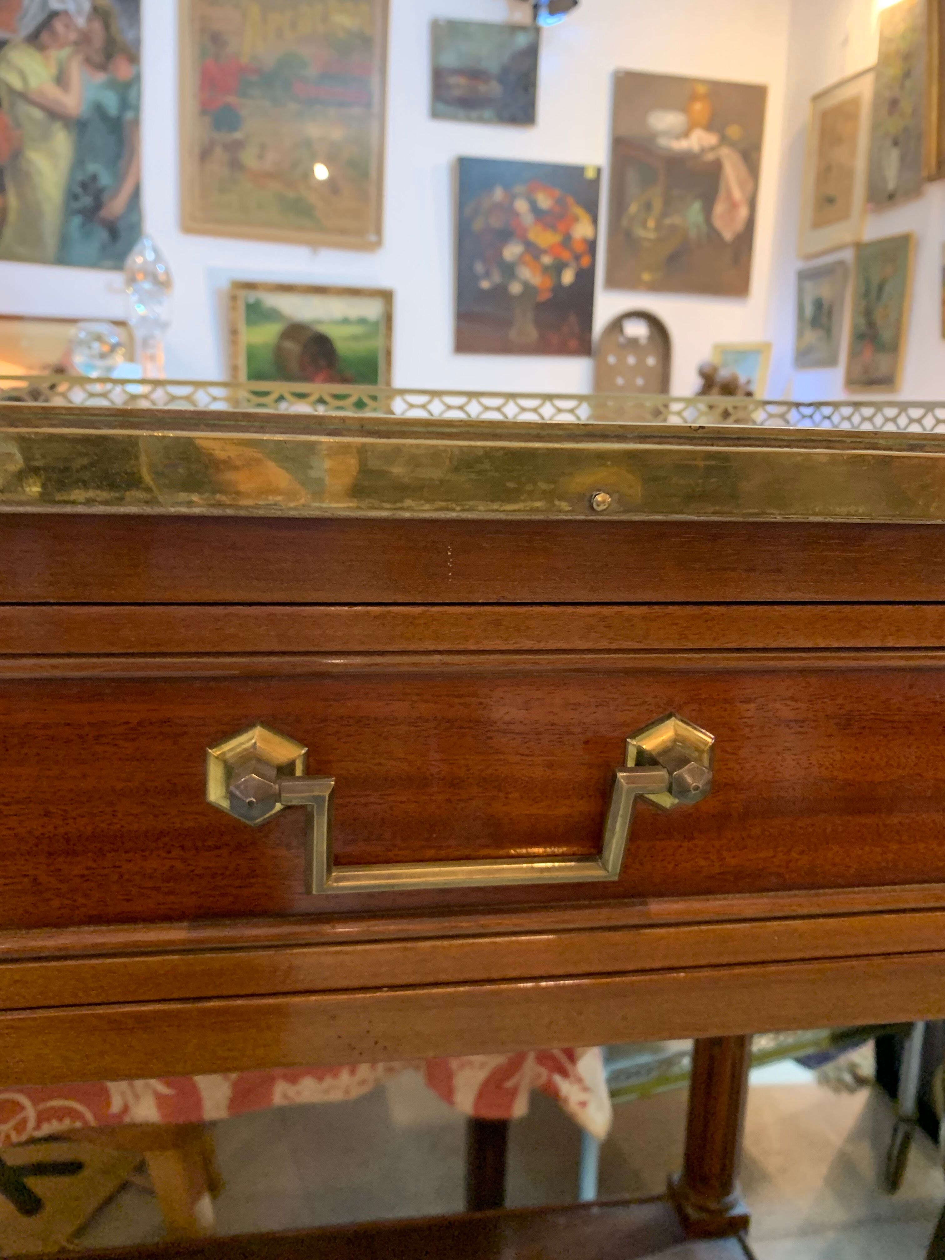 Mahogany console XIXth