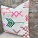 Handmade Berber wool cushion: Moroccan Kilim cushion (45x45cm)