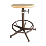 Tabouret d'atelier réglable circa 1970