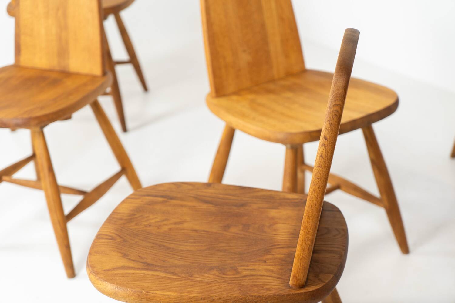 Ensemble de six rares chaises à repas « Pirtti » par Eero Aarnio pour Laukaan Puu