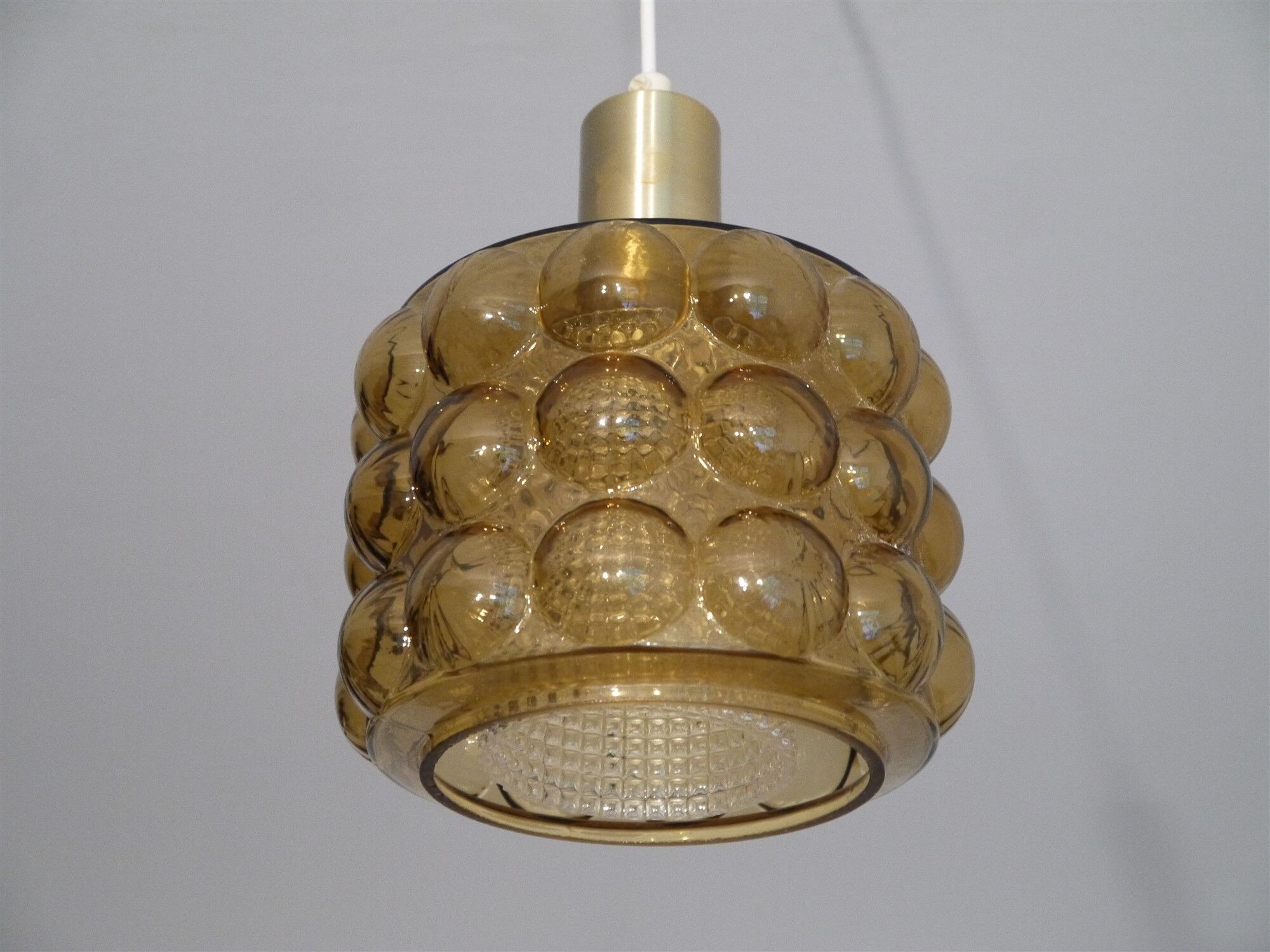 Vintage hanging lamp in 1960 shaded glass