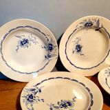 Set of 7 flat plates and st Amand hollows