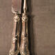 Cutting service knife handles silver Minerve style Rocaille Louis XV